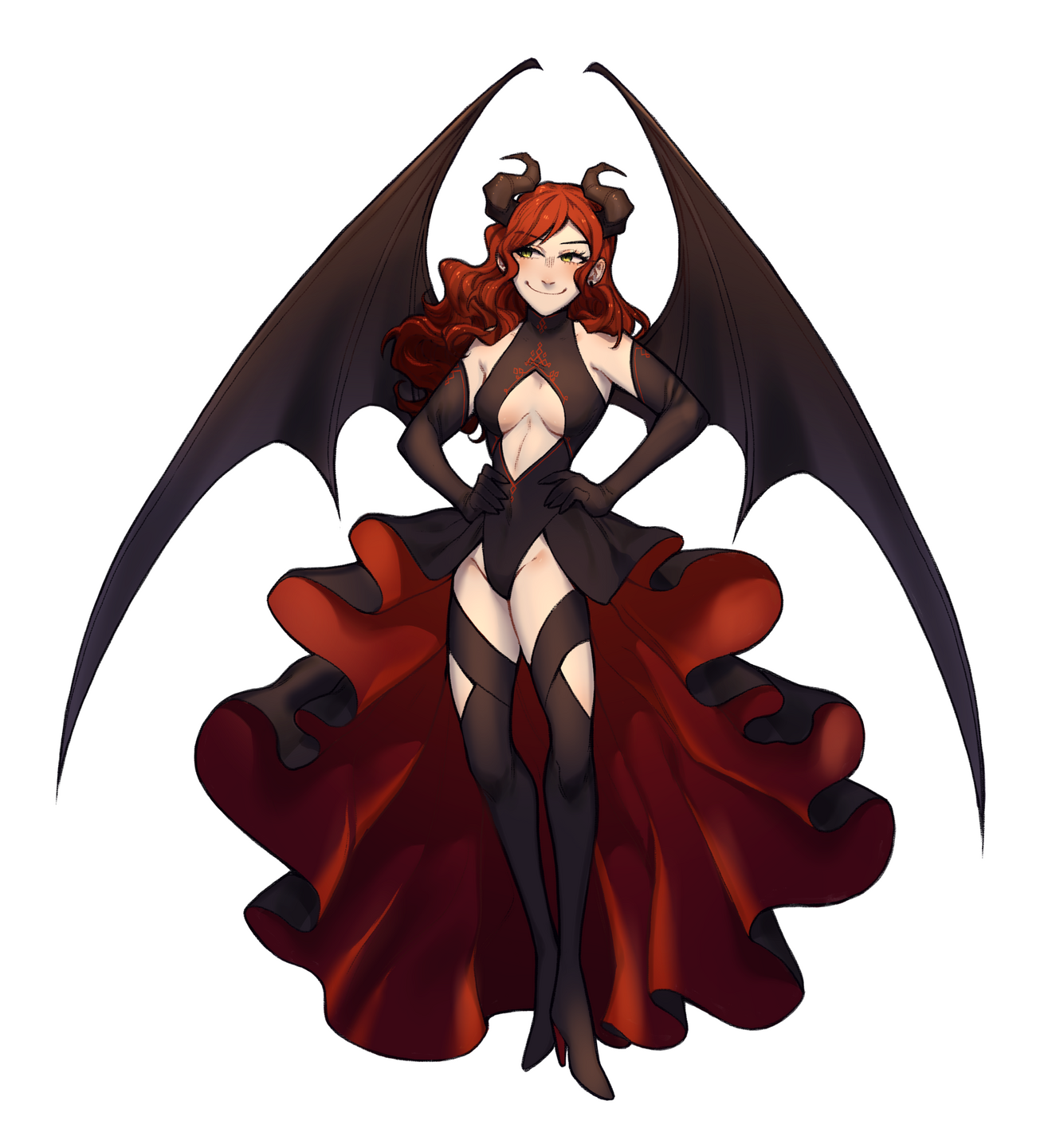 Her demon form—design by @justnaido. If I commission this, please make sure to credit Naido if you post it on your own socials.